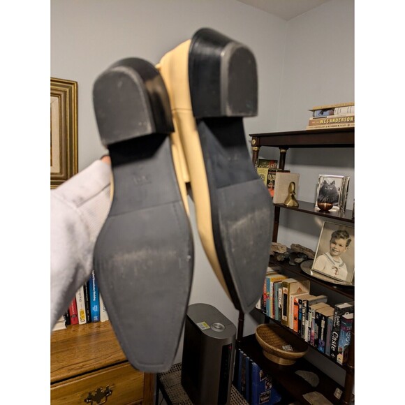 Zara Boot Womens Size 40/9.5 US Cream Square Toe Heel Western - Picture 3 of 7